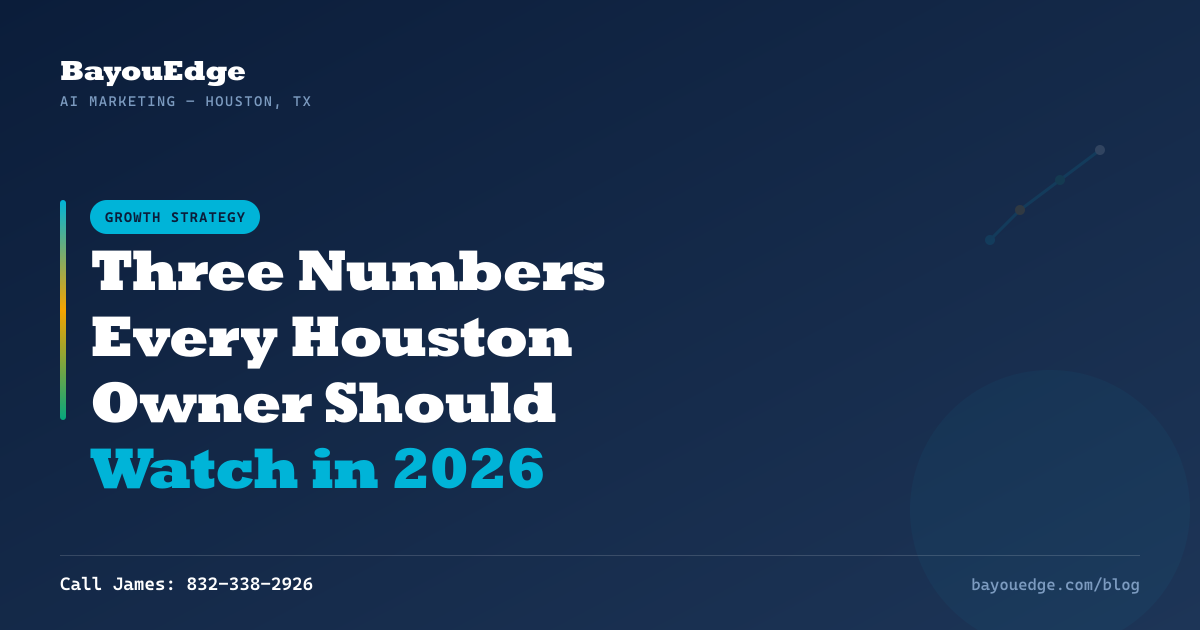 Three Numbers Every Houston Business Owner Should Watch in 2026