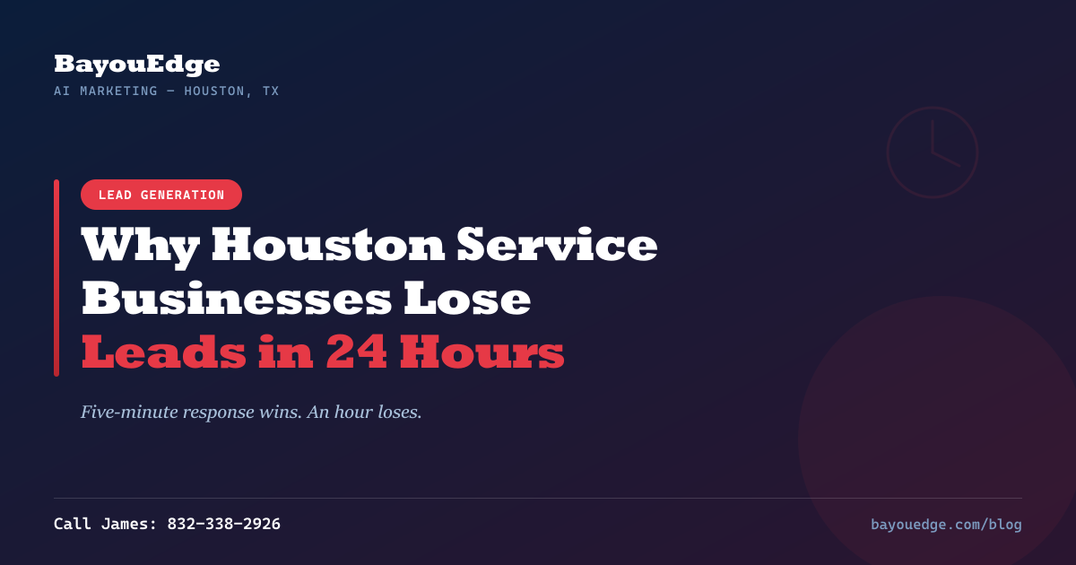 Why Most Houston Service Businesses Lose Leads in the First 24 Hours